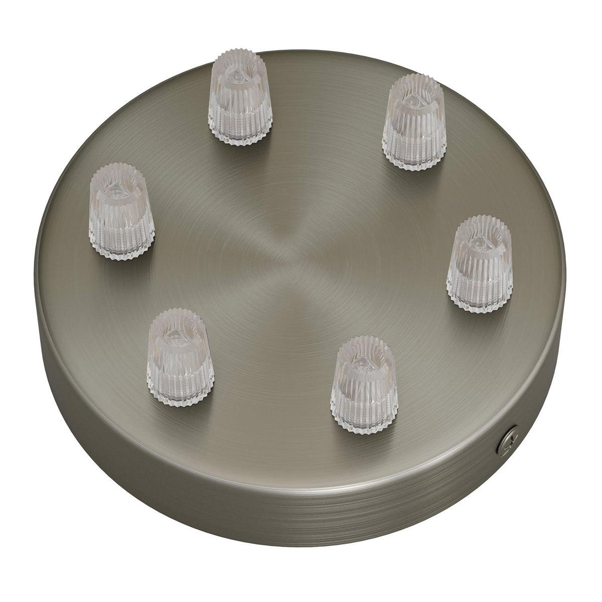 Zylinderförmiges Baldachin-Kit aus Metall mit 6 Bohrungen – Satin-Titan – Ansicht 2