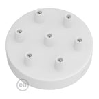 Zylindrisches Metallbaldachin-Set mit 7 Löchern – Mattweiß – Ansicht 2