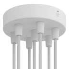 Zylindrisches Metallbaldachin-Set mit 7 Löchern – Mattweiß