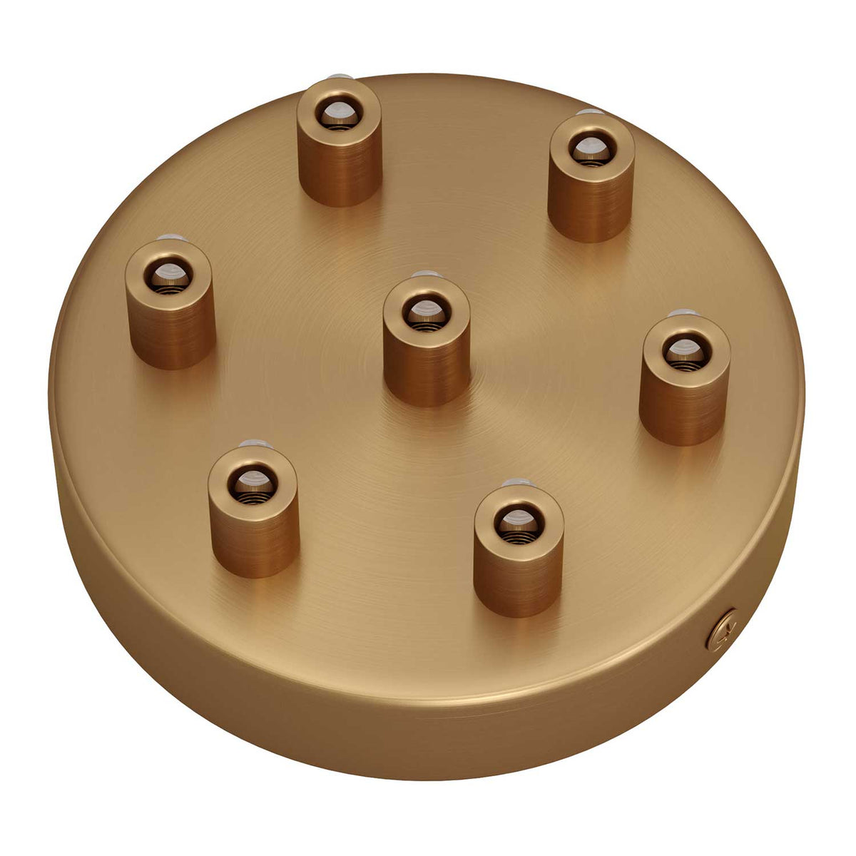 Kit zylindrischer Lampenbaldachin aus Metall mit 7 Löchern - Satinbronze – Ansicht 7