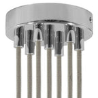 Zylindrisches Lampenbaldachin-Kit aus Metall mit 7 Löchern - Chrom – Ansicht 6