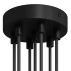 Kit Lampenbaldachin zylindrisch aus Metall mit 7 Löchern – Schwarz – Ansicht 6