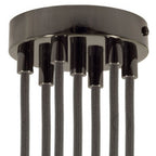 Zylindrisches Lampenbaldachin-Set aus Metall mit 7 Löchern – Perlschwarz – Ansicht 6