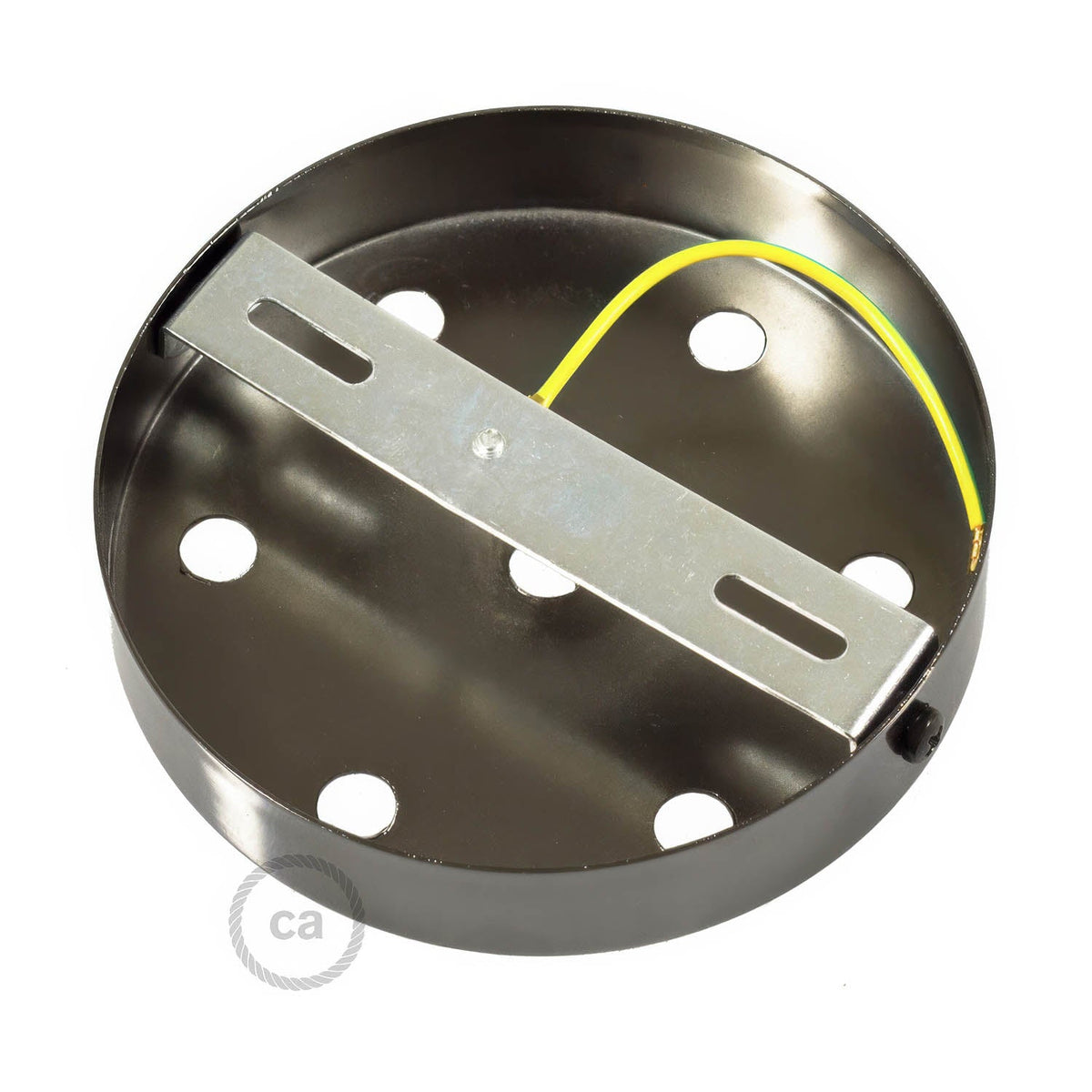 Zylindrisches Lampenbaldachin-Set aus Metall mit 7 Löchern – Perlschwarz – Ansicht 4