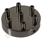 Zylindrisches Lampenbaldachin-Set aus Metall mit 7 Löchern – Perlschwarz – Ansicht 7
