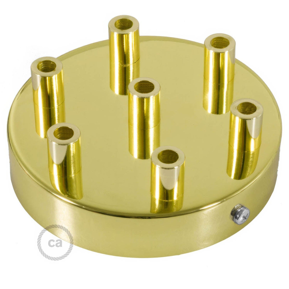 Kit zylindrischer Lampenbaldachin aus Metall mit 7 Löchern – Messing – Ansicht 7