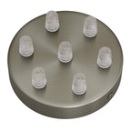 Zylindrisches Baldachin-Set aus Metall mit 7 Löchern – Satiniertitan – Ansicht 2