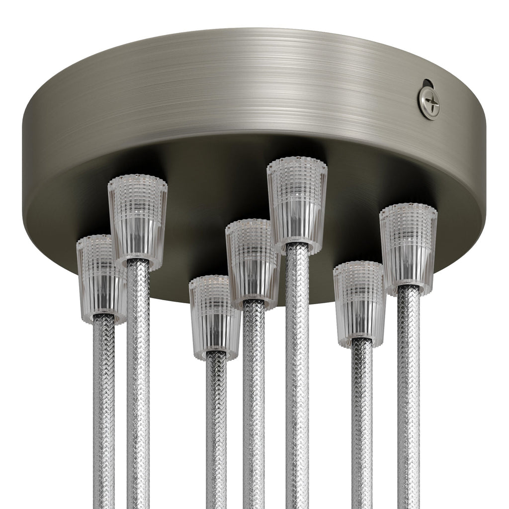 Zylindrisches Baldachin-Set aus Metall mit 7 Löchern – Satiniertitan