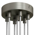 Zylindrisches Baldachin-Set aus Metall mit 7 Löchern – Satiniertitan – Ansicht 6