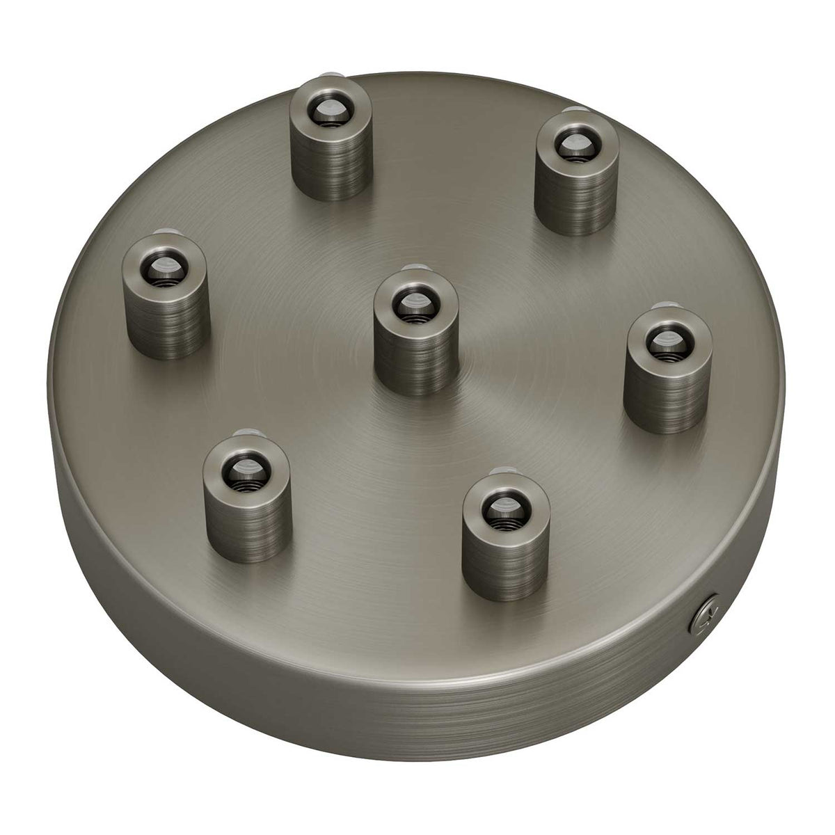 Zylindrisches Baldachin-Set aus Metall mit 7 Löchern – Satiniertitan – Ansicht 7