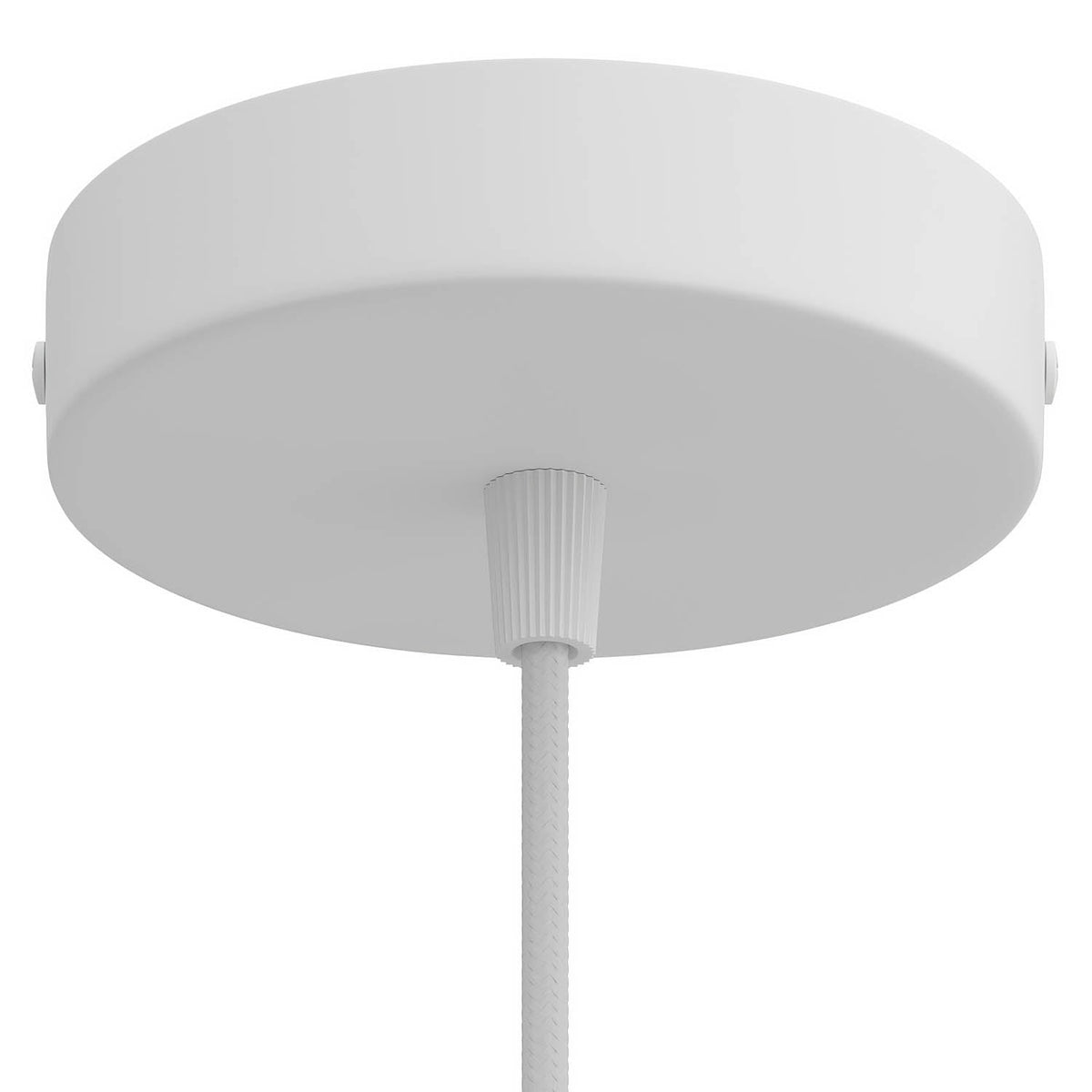Zylindrisches Metallrosetten-Set – Mattweiß
