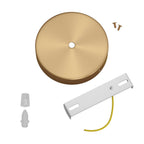 Zylindrisches Deckenrosen-Kit aus Metall – Satiniertes Bronze – Ansicht 3