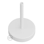 Zylindrisches Lampenbaldachin-Set aus Metall mit Zugentlastung, 15 cm – Mattweiß – Ansicht 2