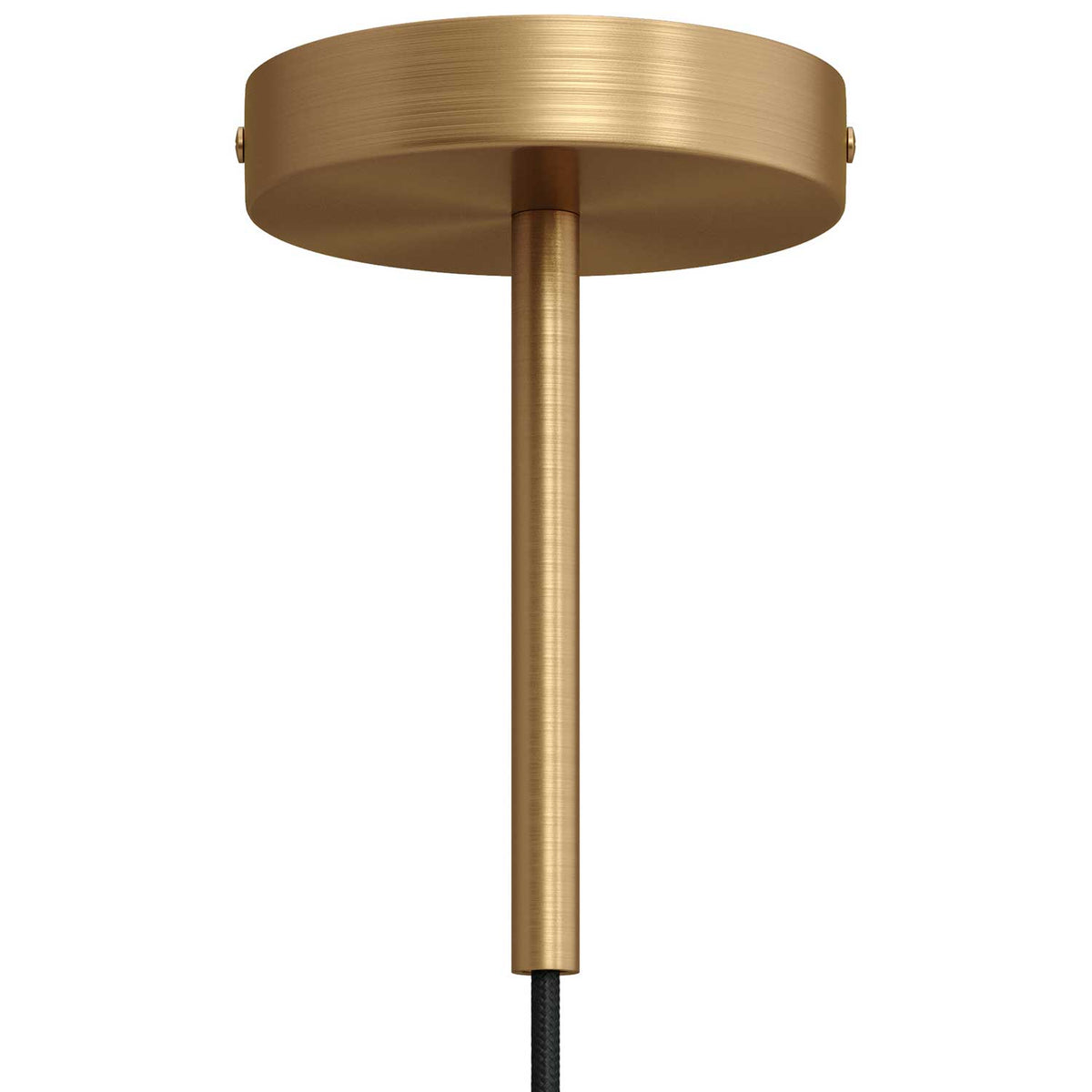 Zylinderförmiges Lampenbaldachin-Kit aus Metall mit 15 cm Textilkabel-Zugentlastung – Satinbronze