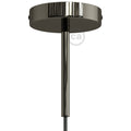 Zylindrisches Metallbaldachin-Kit mit 15 cm Kabelzugentlaster - Schwarz Perle