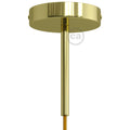 Zylindrisches Lampenbaldachin-Kit aus Metall mit Textilkabel-Zugentlastung, 15 cm – Messing