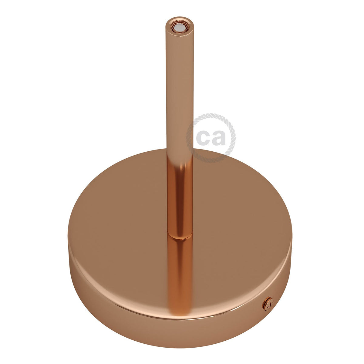 Zylindrisches Baldachin-Kit aus Metall mit 15 cm Zugentlastung – Kupfer – Ansicht 2