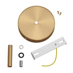 Zylinderförmiges Baldachin-Set aus Metall mit 7 cm Kabelklemme – Satiniertes Bronze – Ansicht 3