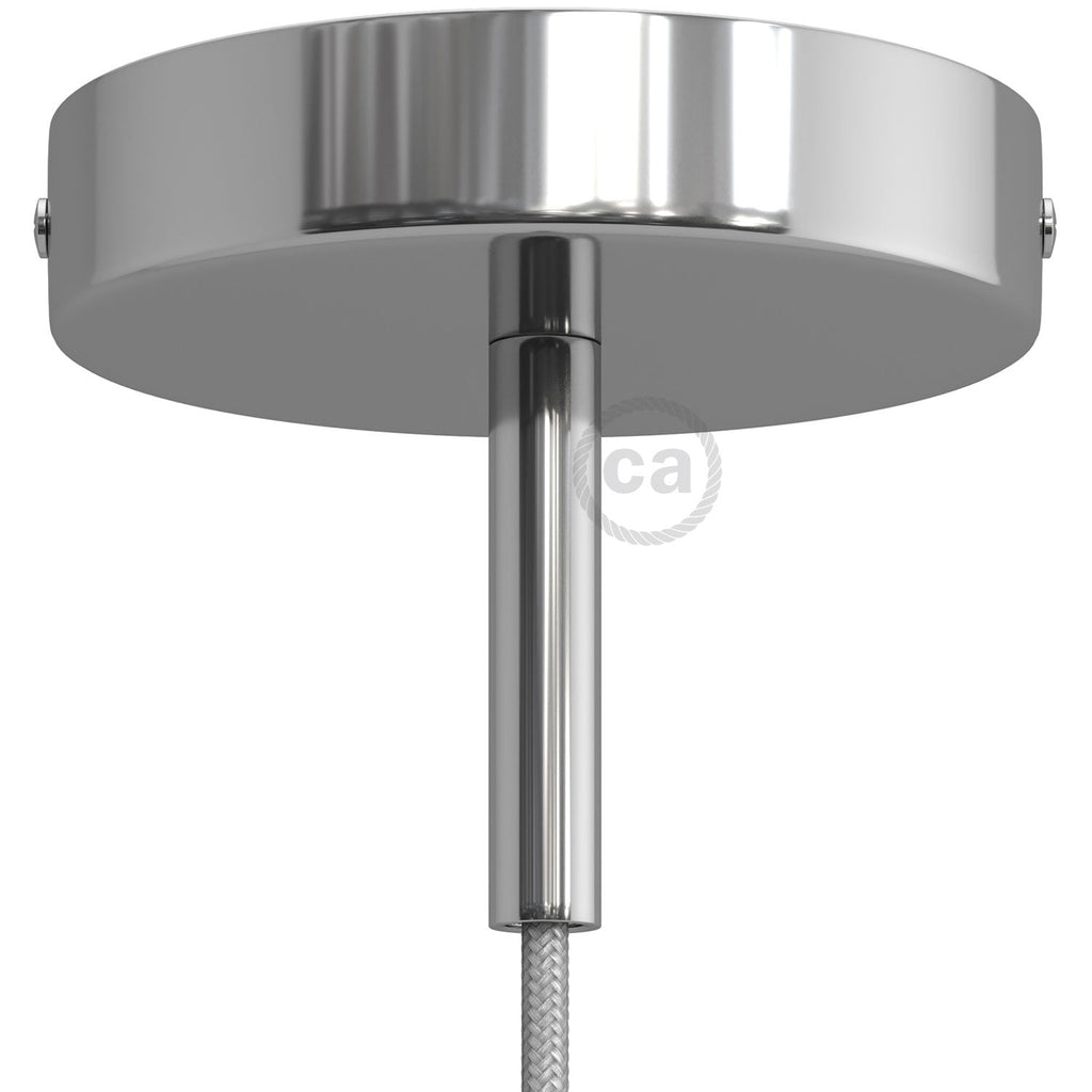 Zylinder-Baldachin-Kit aus Metall mit 7-cm-Kabelklemme – Chrom