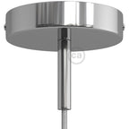 Zylinder-Baldachin-Kit aus Metall mit 7-cm-Kabelklemme – Chrom