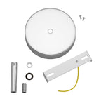 Zylinder-Baldachin-Kit aus Metall mit 7-cm-Kabelklemme – Chrom – Ansicht 3