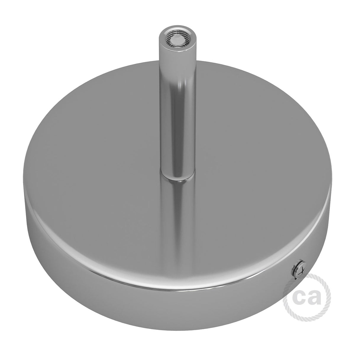 Zylinder-Baldachin-Kit aus Metall mit 7-cm-Kabelklemme – Chrom – Ansicht 2