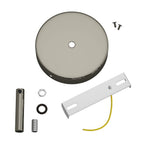 Zylindrisches Lampenbaldachin-Kit aus Metall mit 7 cm Textilkabelklemme - Schwarz Perla – Ansicht 3