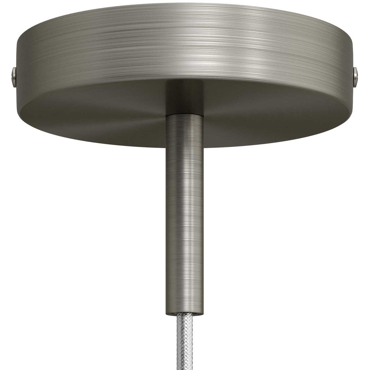 Zylindrisches Metallbaldachin-Kit mit 7 cm Klemmdurchführung – Satiniertes Titan