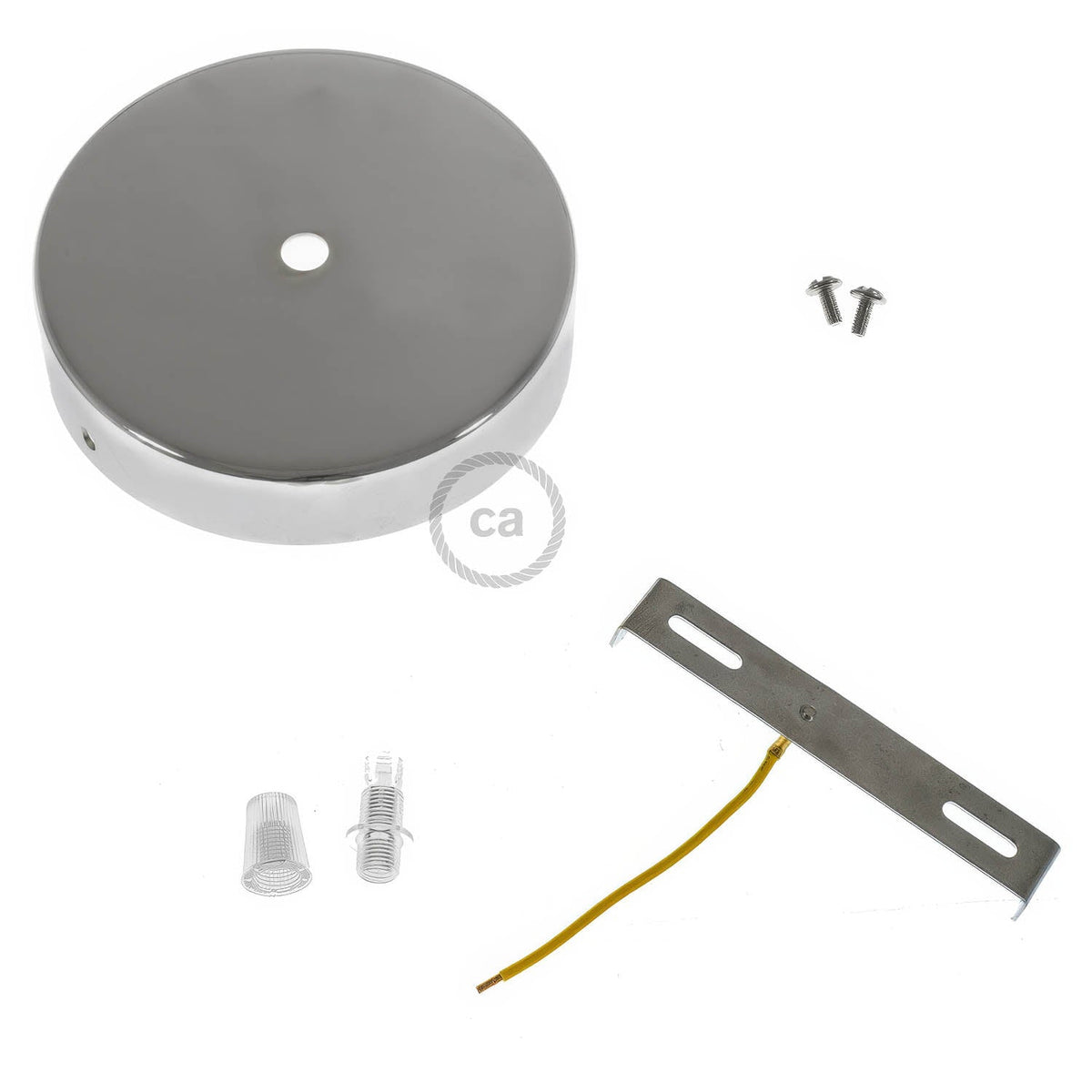 Zylindrisches Baldachin-Kit aus Metall - Chrom – Ansicht 3