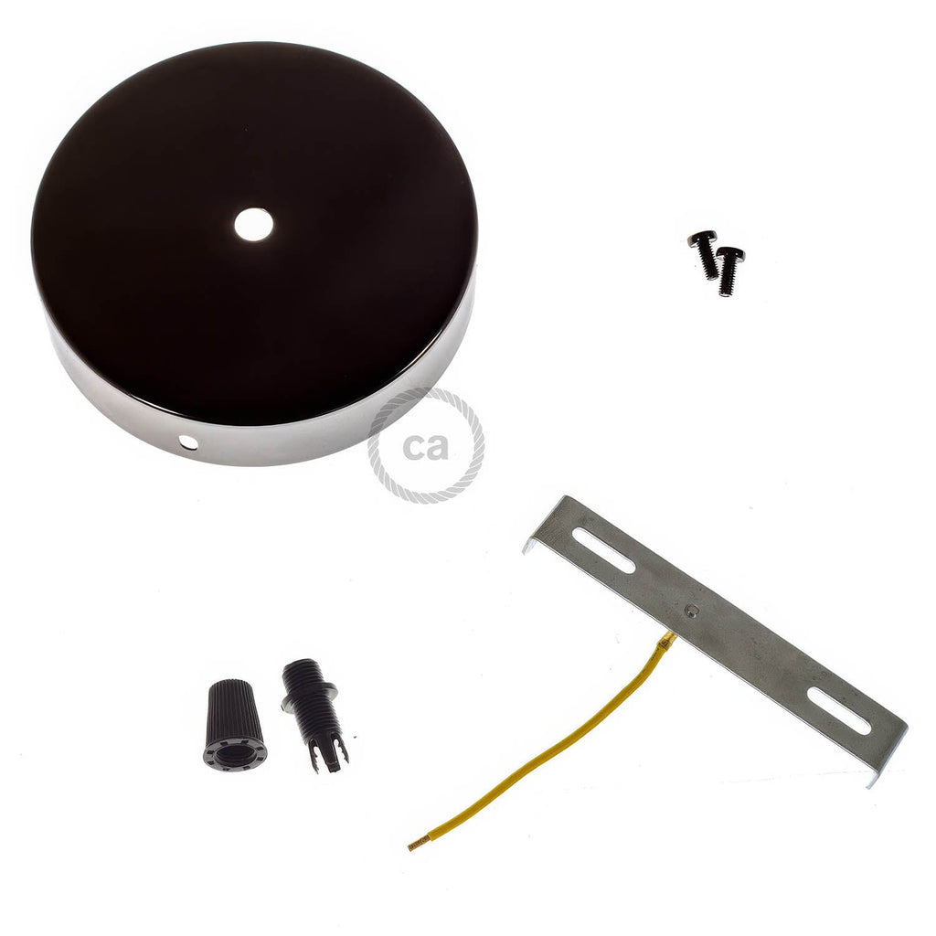 Zylindrisches Metall-Baldachin-Kit – Perlenschwarz – Ansicht 3