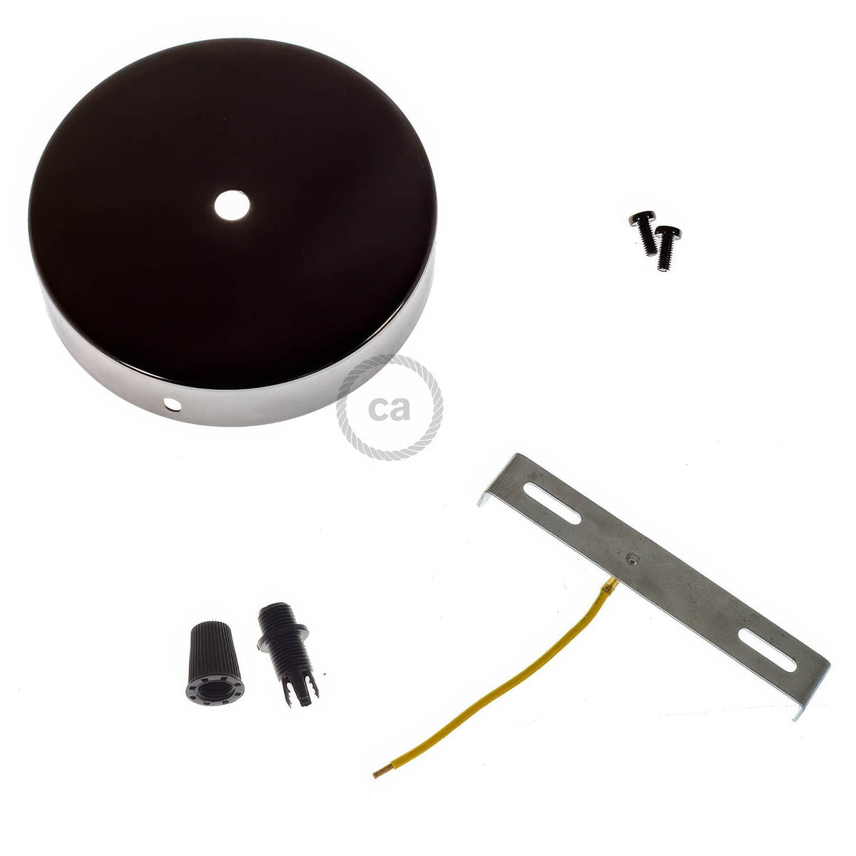 Zylindrisches Metall-Baldachin-Kit – Perlenschwarz – Ansicht 3