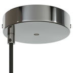 Kit zylindrischer Lampenbaldachin aus Metall Ø 120 mm mit 2 zentralen und dezentralen Löchern – Chrom