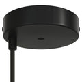 Zylindrisches Lampenbaldachin‑Kit aus Metall Ø 120 mm mit 2 zentralen und dezentralen Öffnungen – Mattschwarz