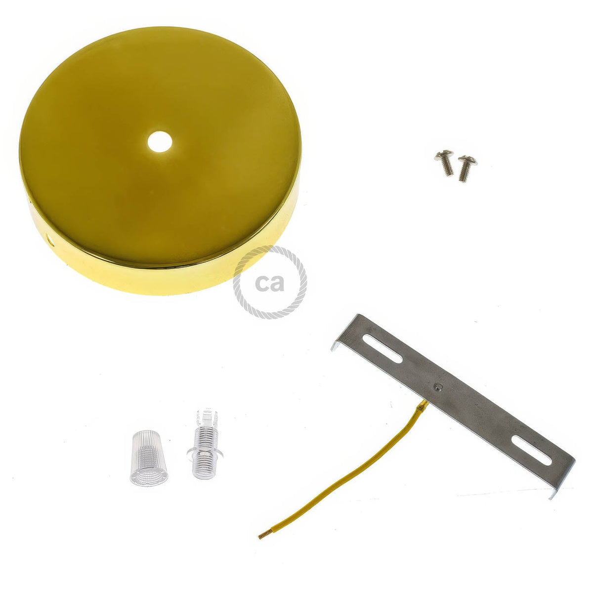 Zylindrisches Rosetten-Kit aus Metall – Messing – Ansicht 3