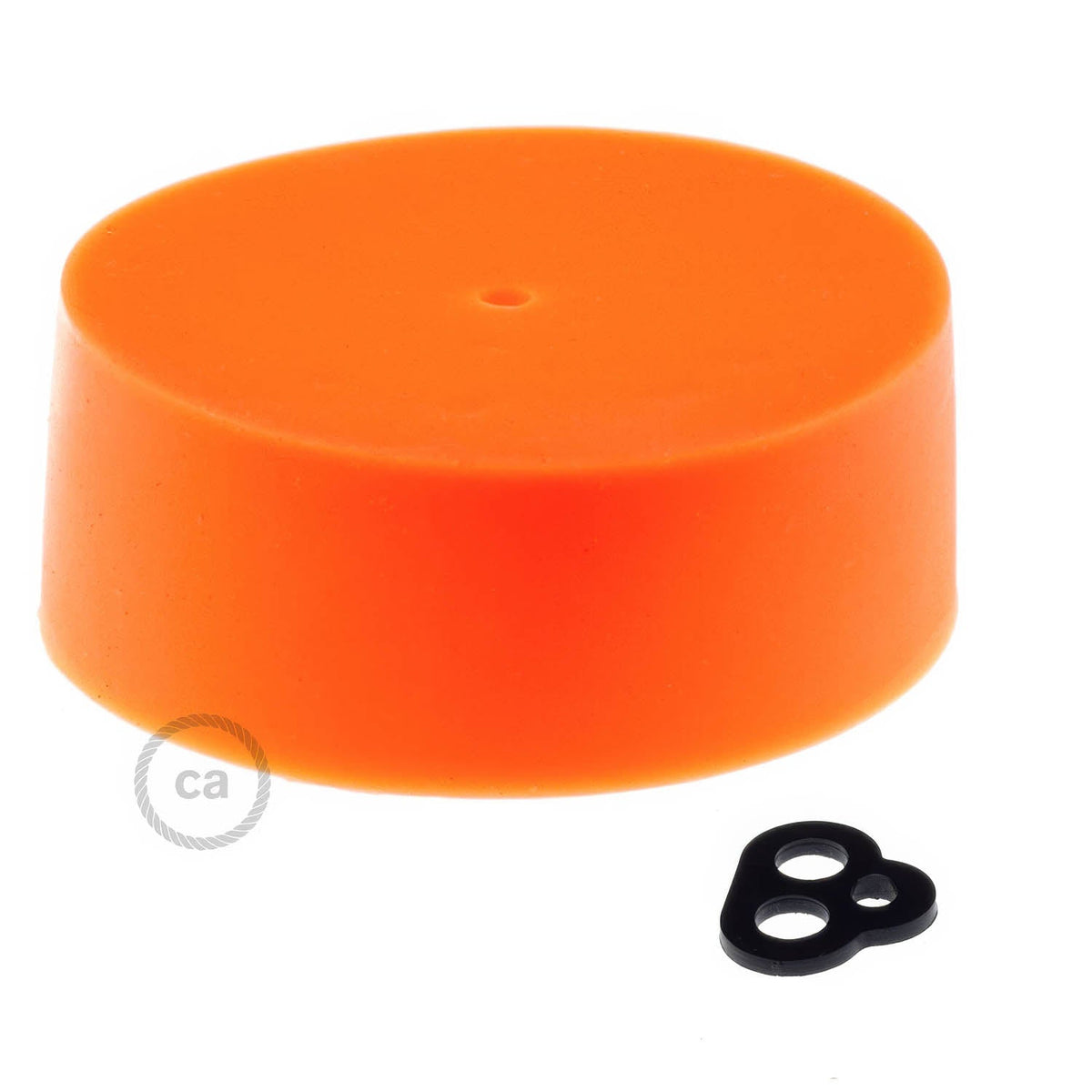 Kit Lampenbaldachin zylindrisch aus Silikon - Orange – Ansicht 3