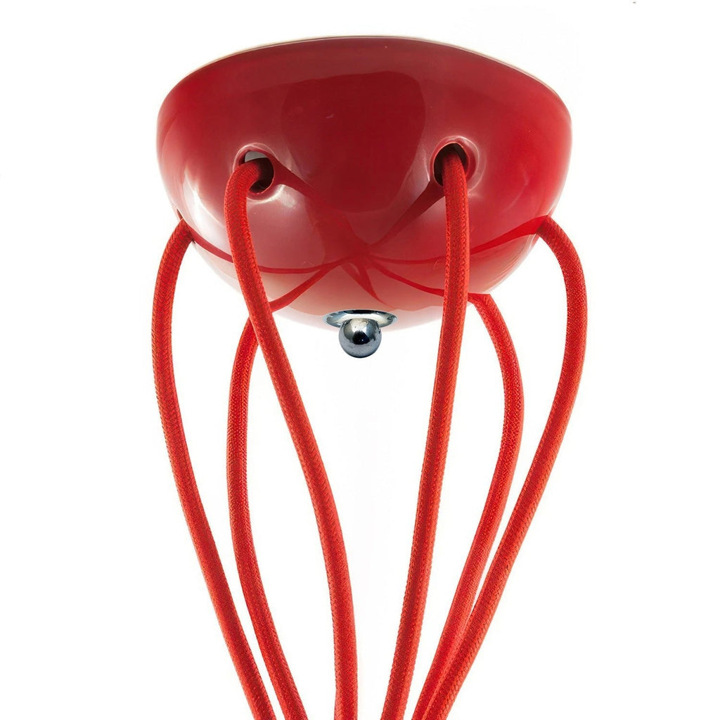 Rosetten-Set aus Keramik mit 6 Löchern – Rot