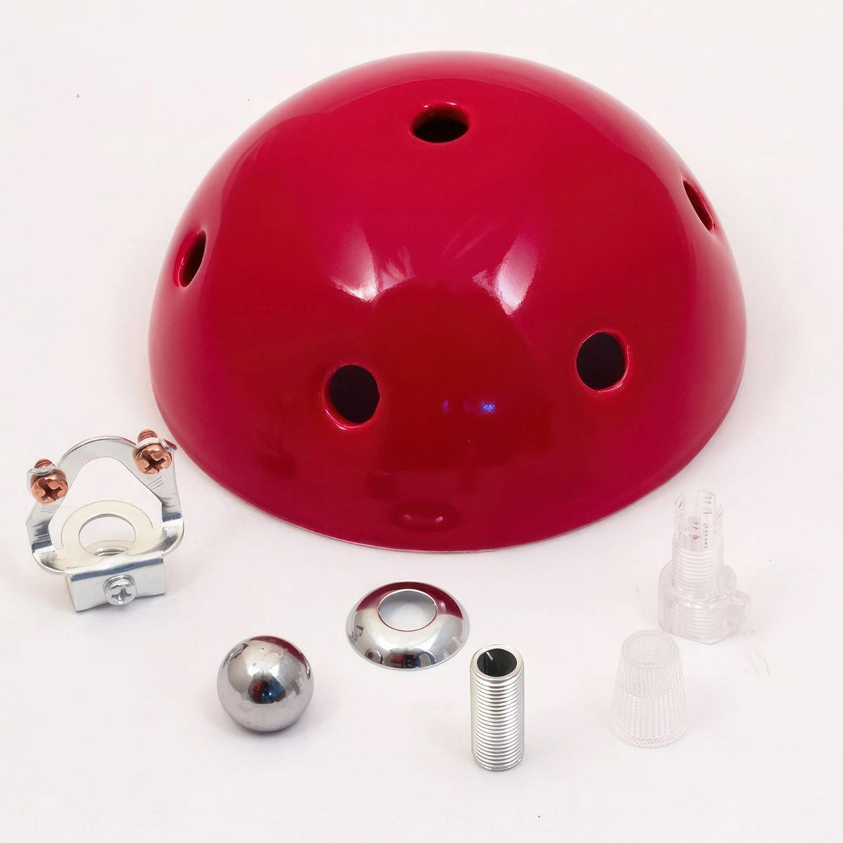 Rosetten-Set aus Keramik mit 6 Löchern – Rot – Ansicht 3
