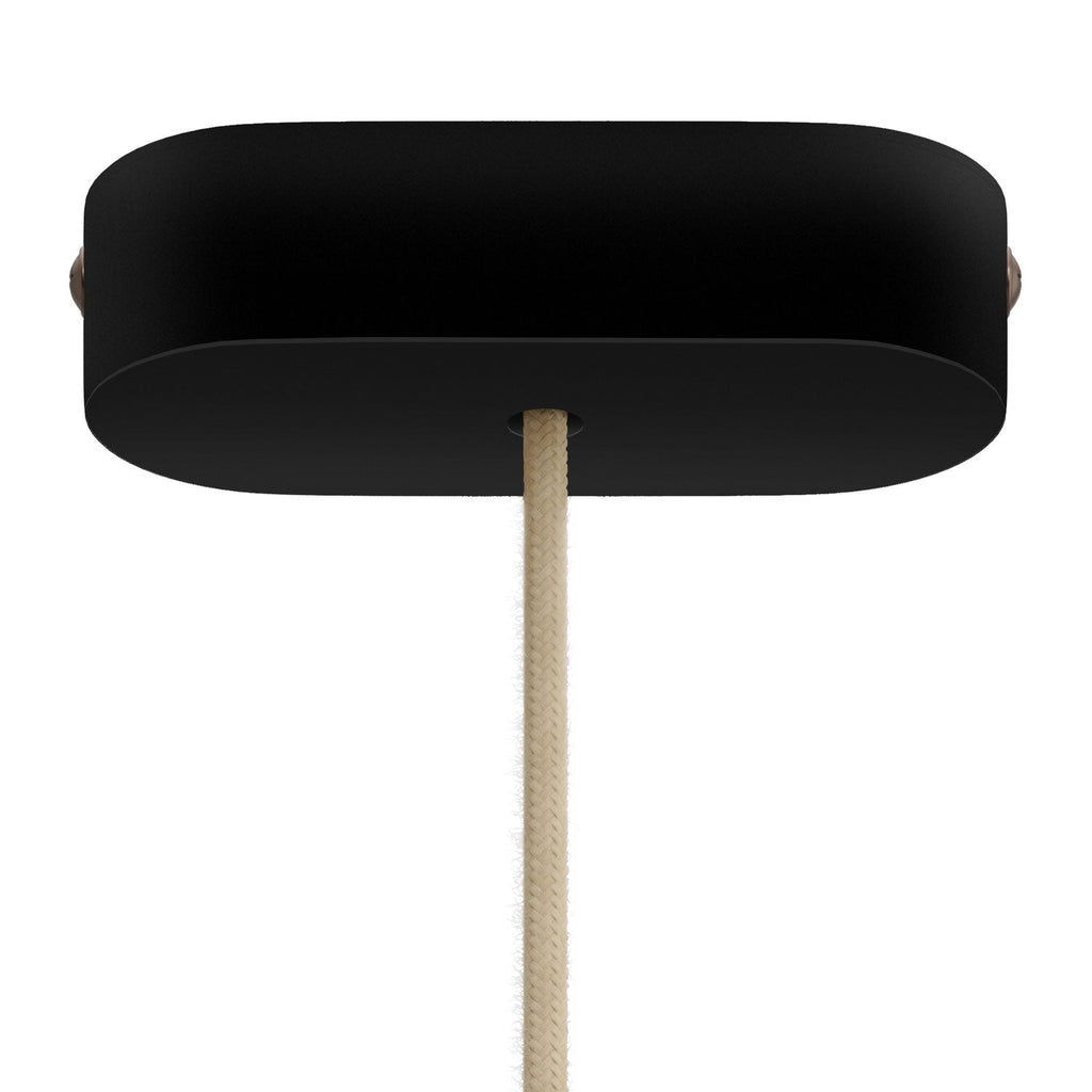 Ovales Holz-Baldachin-Kit – Schwarz