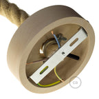 Holz-Lampenbaldachin-Set für 3XL-Kordel – Neutral – Ansicht 3