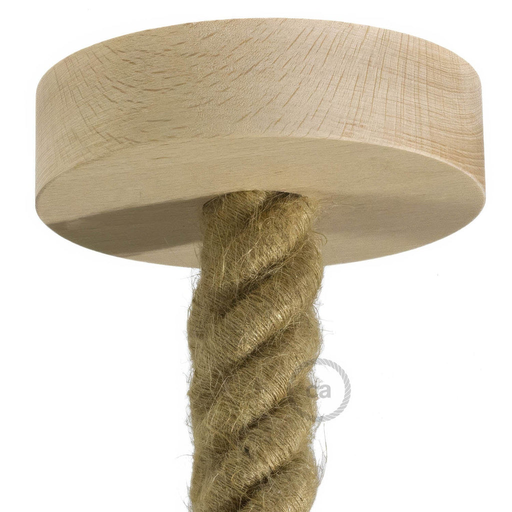 Holz-Lampenbaldachin-Set für 3XL-Kordel – Neutral