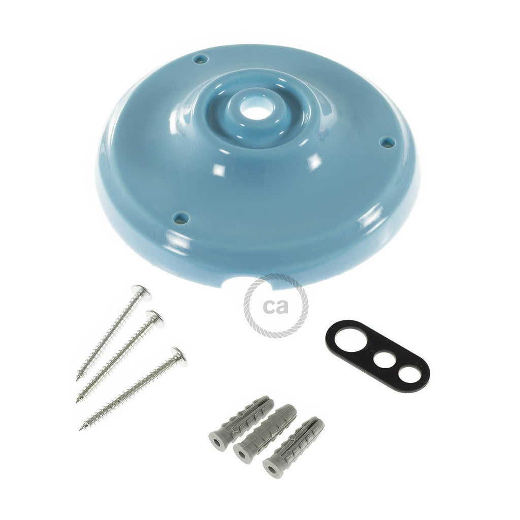 Rosetten-Kit aus Porzellan - Hellblau – Ansicht 3