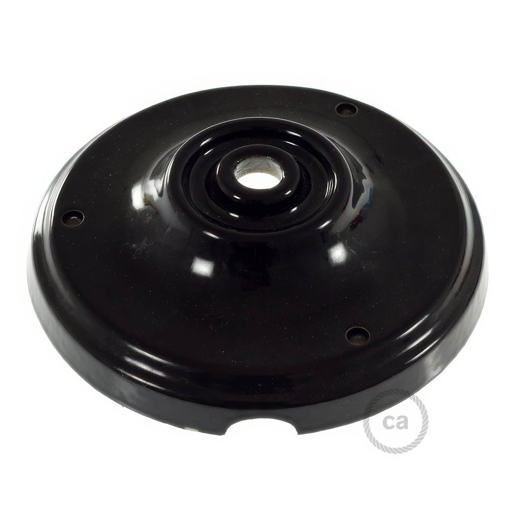 Rosone-Kit aus Porzellan – Schwarz – Ansicht 2