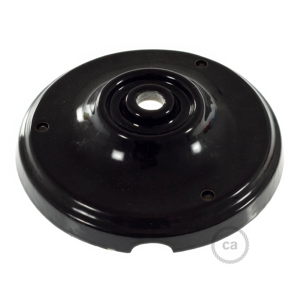 Rosone-Kit aus Porzellan – Schwarz – Ansicht 2