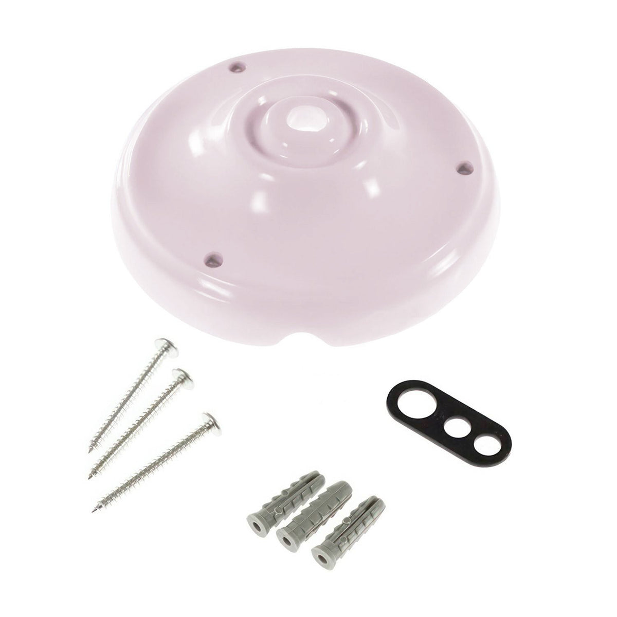 Rosetten-Set aus Porzellan – Altrosa – Ansicht 3