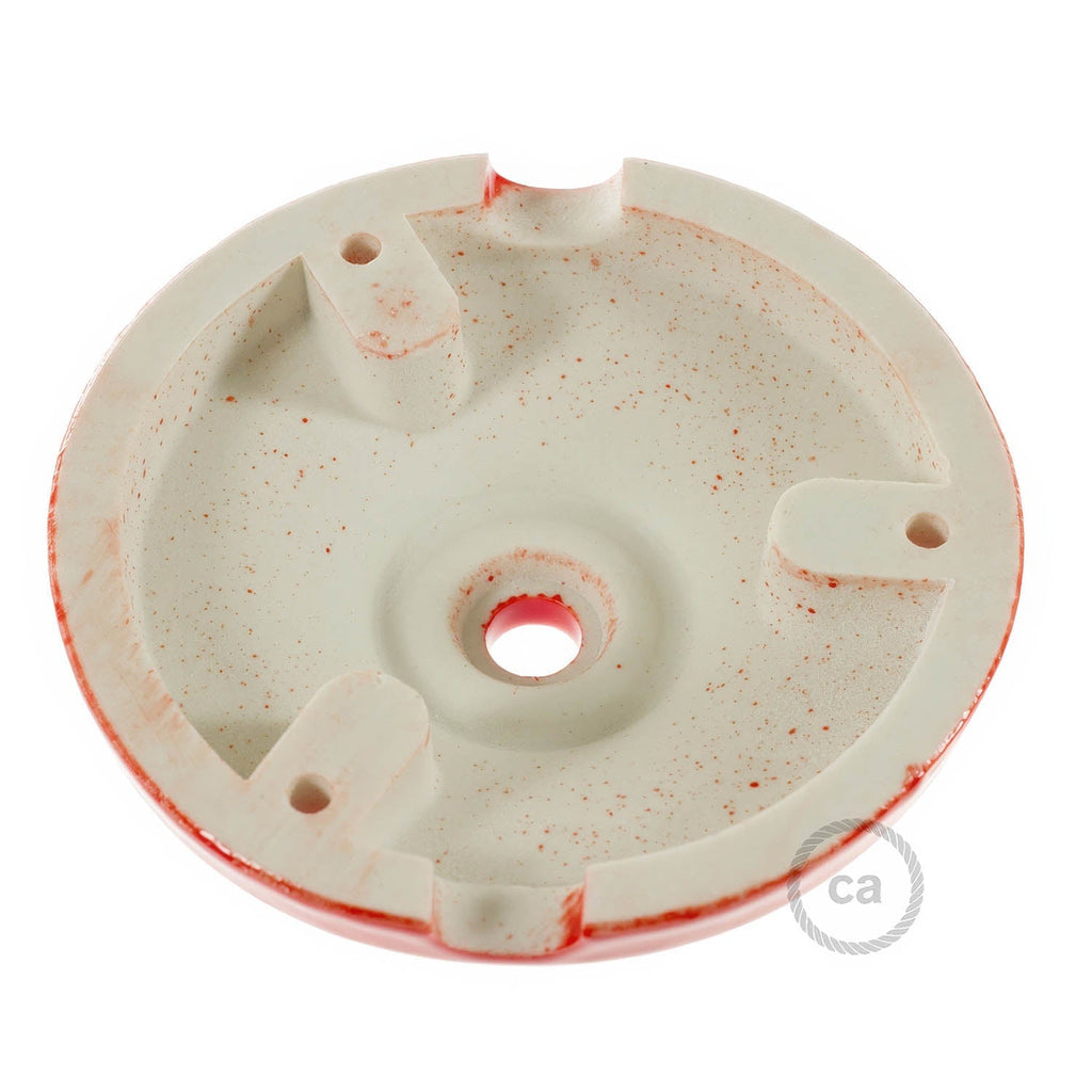 Rosetten-Set aus Porzellan – Rot – Ansicht 4