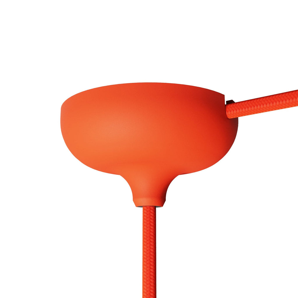 Silikon-Rosetten-Kit mit mittiger Bohrung und Vorbereitung für seitlichen Ausgang – Orange – Ansicht 4