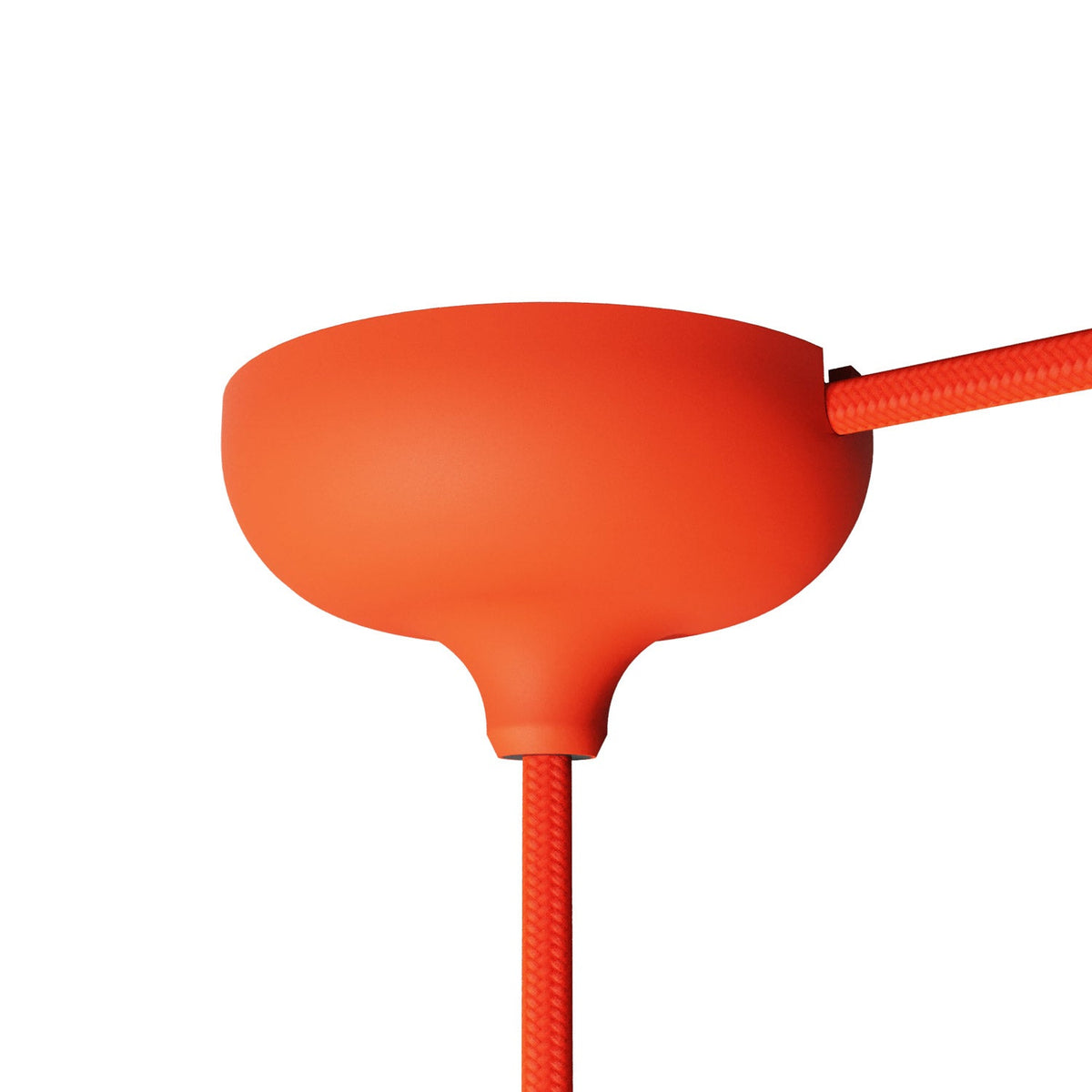 Silikon-Rosetten-Kit mit mittiger Bohrung und Vorbereitung für seitlichen Ausgang – Orange – Ansicht 4