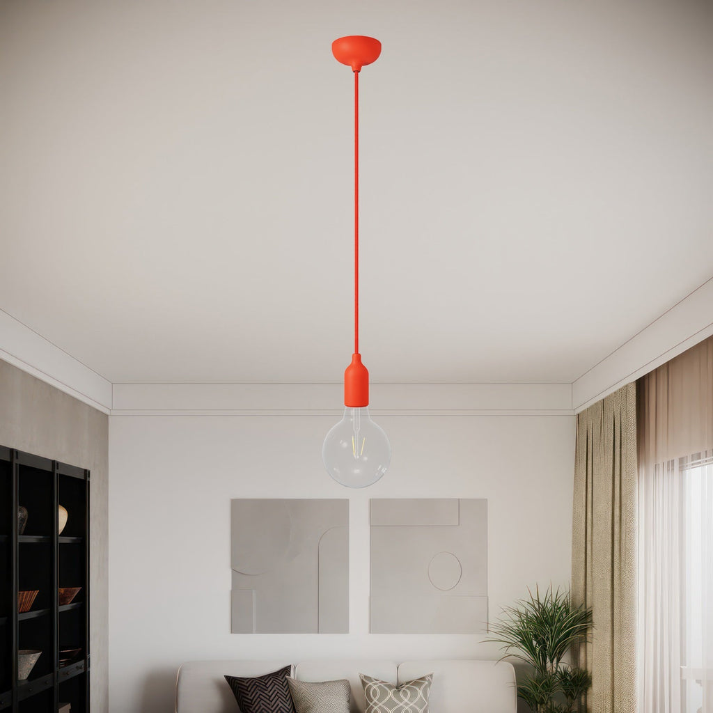 Silikon-Rosetten-Kit mit mittiger Bohrung und Vorbereitung für seitlichen Ausgang – Orange – Ansicht 6