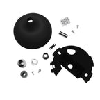 Silikon-Rosetten-Kit mit zentralem Loch und Vorbohrung für Seitenloch – Schwarz – Ansicht 2