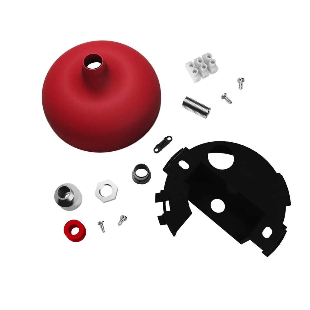 Silikon-Baldachin-Kit mit mittigem Loch und Vorbereitung für seitliches Loch - Rot – Ansicht 2